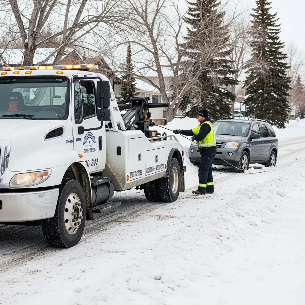 Tow truck providing winching and vehicle recovery